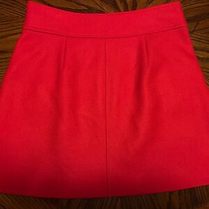 J. Crew 100%wool red A-line mini skirt 100% Wool